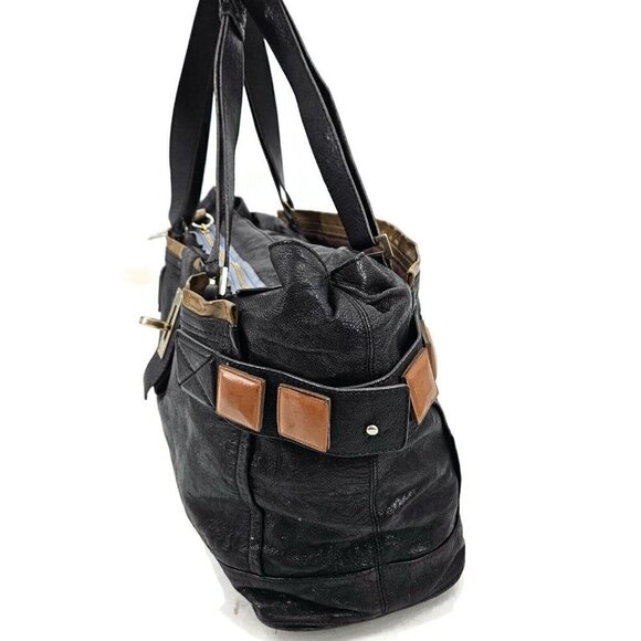 Chloe Audra Black Leather Purse Handbag Purse Shoulder Bag - Picture 2 of 16